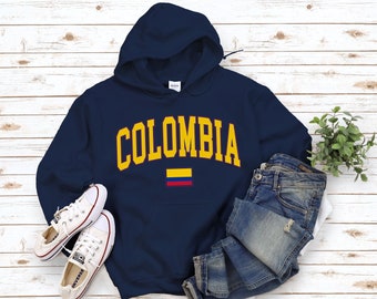 Colombia Hoodie Sweatshirt, Comfort Colombia Flag Sweater, Cool Colombia Pullover