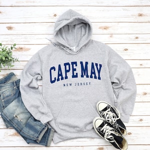 Cape May Hoodie, Cool Cozy Cape May New Jersey Sweatshirt, Cape May Pullover