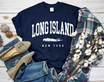 Long Island Shirt, Comfort Long Island Map Tshirt, New York Long Island Tee S-5XL Unisex