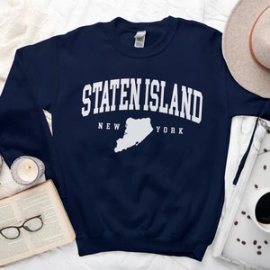 Staten Island Sweatshirt, Comfort Staten Island Map Sweater, New York Staten Island Crewneck S-3XL Unisex