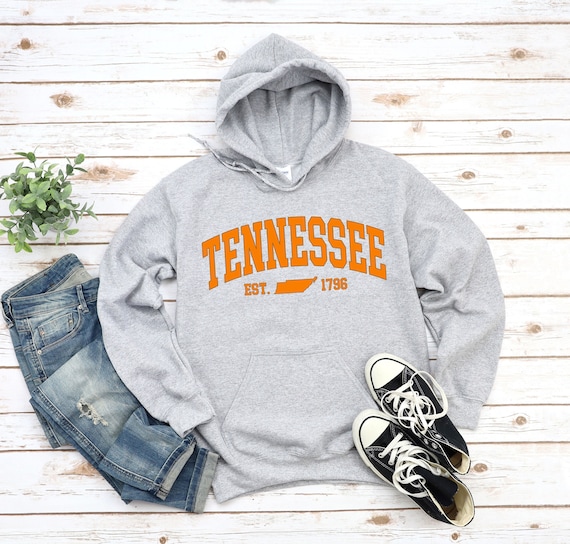 Vintage Tennessee Hoodie, Cozy Tennesse Map College Style Sweatshirt, Tennessee Pullover