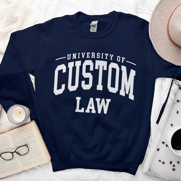 Law School Gifts, Custom Law University Law School Graduation Gift, Personalized Law College Enforcement, Crewneck Law Student Gift