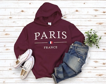 【MODERNIF】Saint Paris Overfit Sweatshirt Minimalist Paris France Oversized Sweatshirt, Vacation in