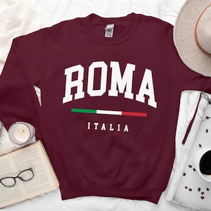 Roma Sweatshirt, Capital City of Italia Roma Sweater, Rome Italy Crewneck