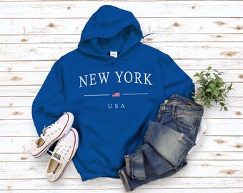 Sweat-shirt New York Vintage - Souvenir USA, Style Rétro - Cadeau Voyage, Coupe Classique - 11