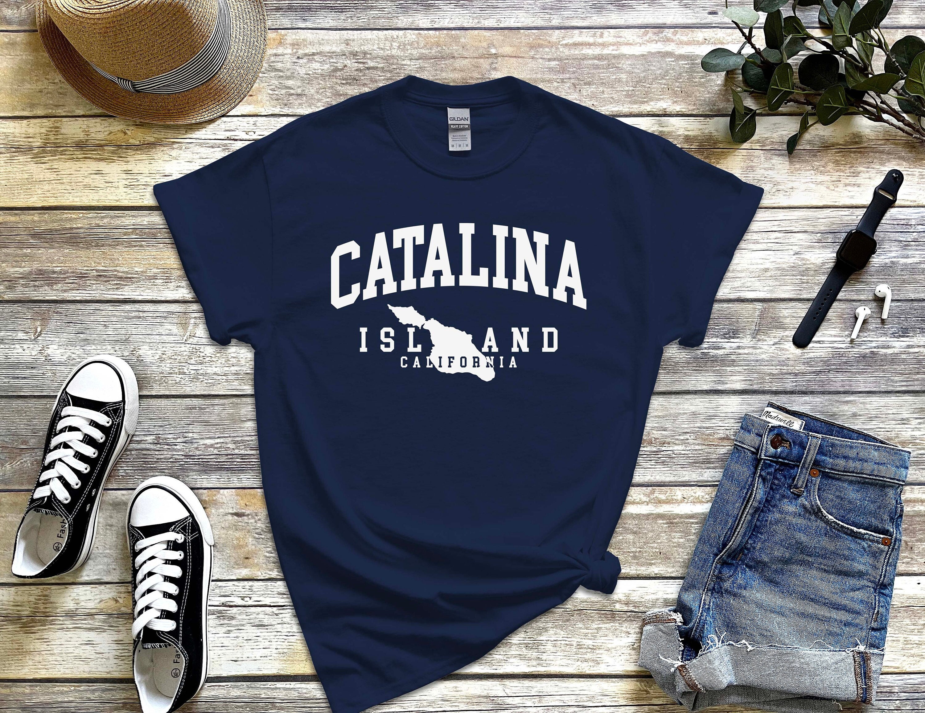 Catalina Island Shirt, Cozy Catalina Island Map Tshirt, Santa 