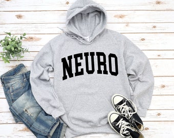 Moletom com capuz Neuro, moletom legal e aconchegante para enfermeira Neuro, pulôver Neuro Icu Neurology
