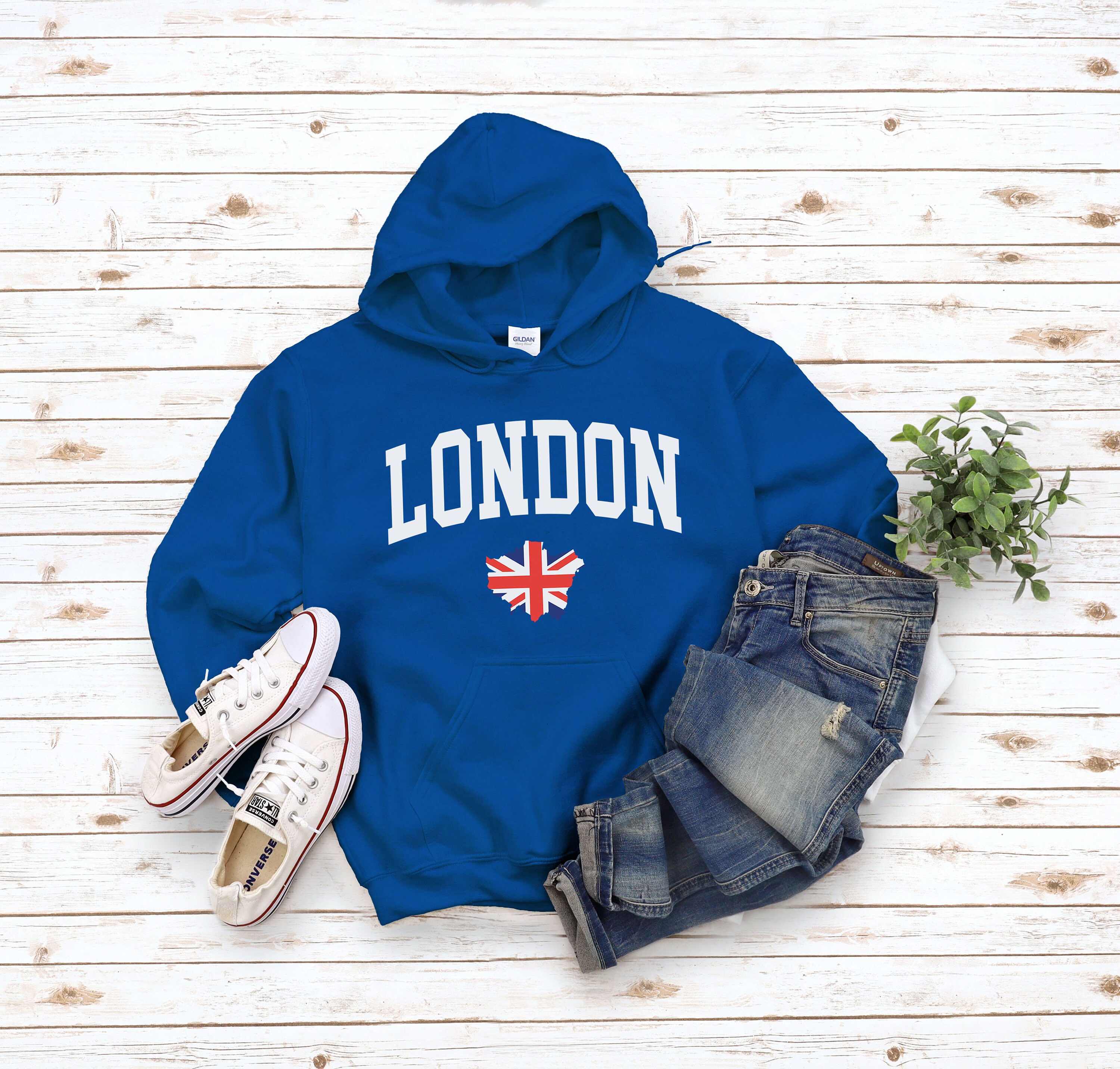 wellcoda Londra Inghilterra Arte Uomini Felpa UK Bandiera Felpa Casual