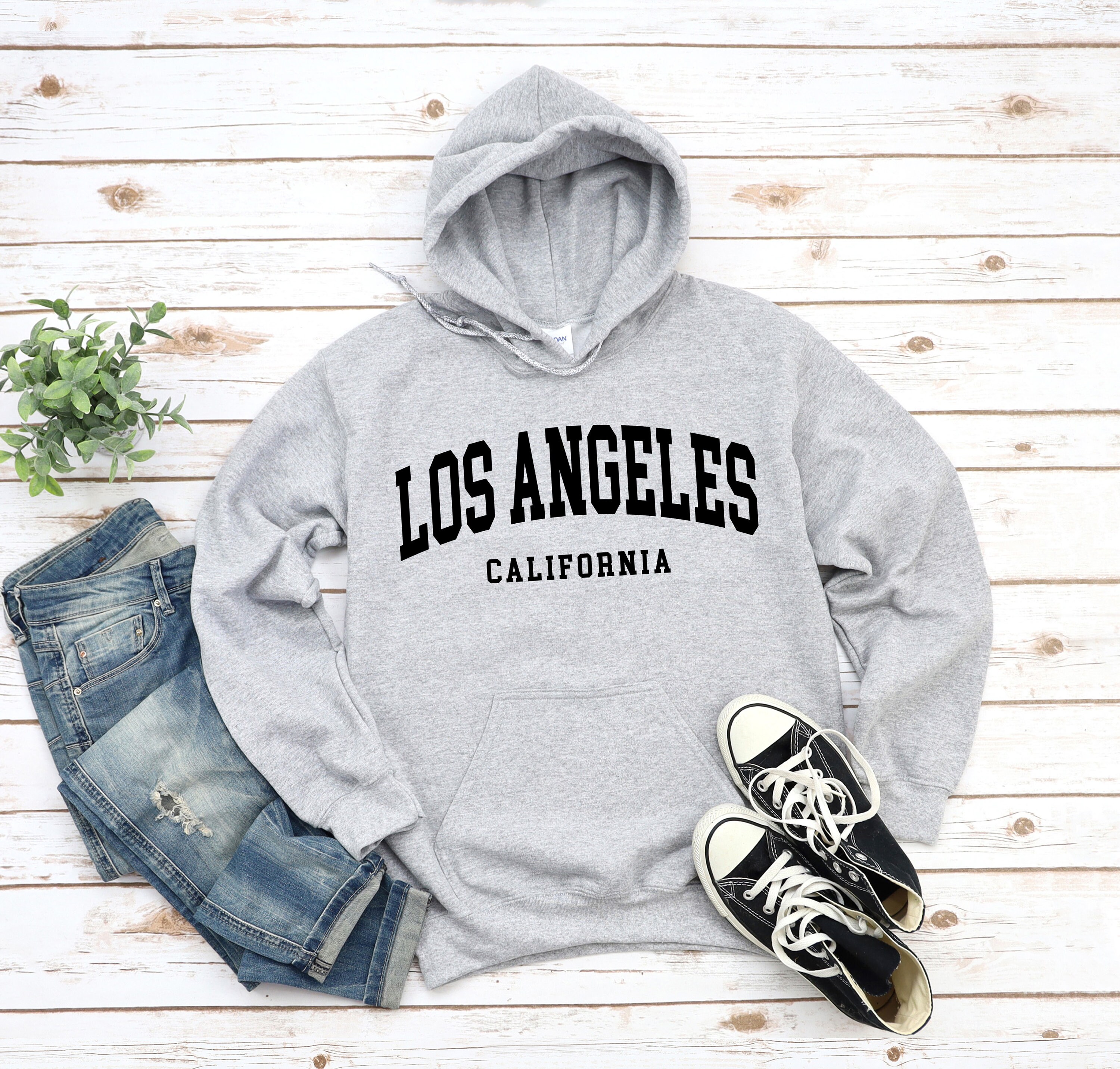 Los angeles grey hoodie sale