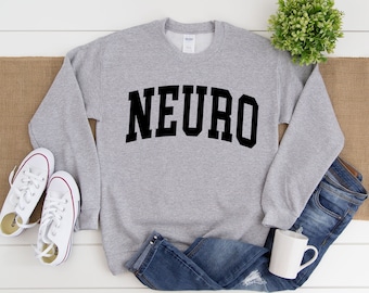 Moletom Neuro, Suéter Neuro Confortável e Fresco para Enfermeiras, Moletom Neurológico para UTI