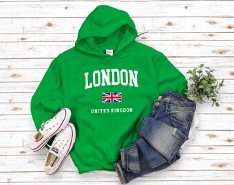 London Hoodie Sweatshirt, London Capital City of England