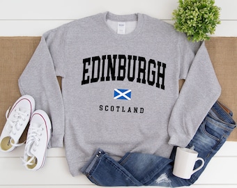 Edinburgh Sweatshirt, Cool Comfort Edinburgh Sweater, Capital City of Scotland Crewneck