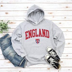 England Hoodie Sweatshirt, Cool Comfort England Sweater, English United ...