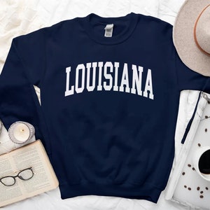 Louisiana Sweatshirt, Comfort Louisiana Sweater College Style, Great Louisiana Gifts Crewneck, Unisex Louisiana Shirt
