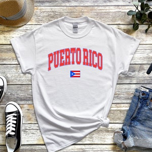 Puerto Rico Shirt, Cool Cozy Puerto Rico Tshirt, Puerto Rico with Flag Tee
