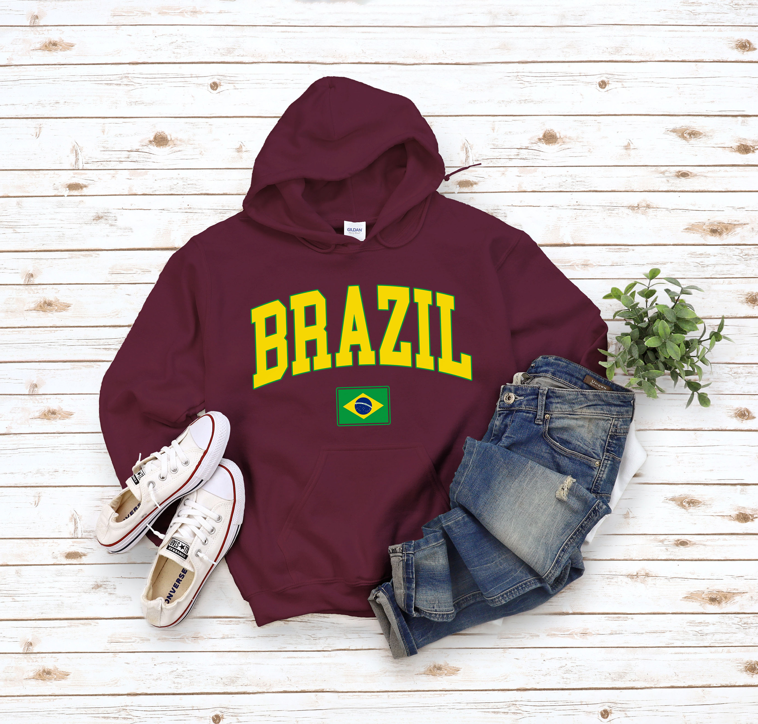 Brazil Hoodie Sweatshirt, Cool Comfort Brasil Sweater, South America  Capital Country, Brazil Pullover Size S-5XL Unisex -  Ireland