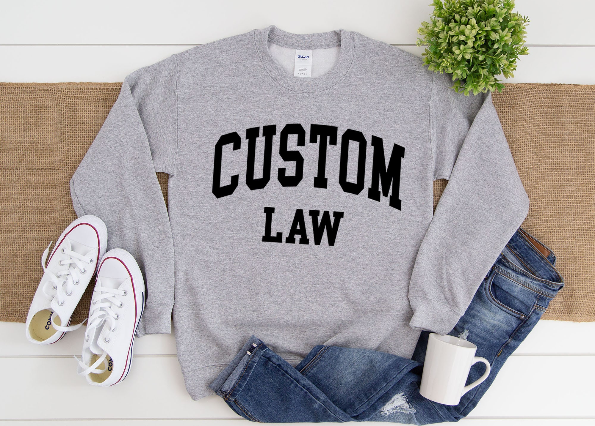 Custom Law School Sweatshirt for Law Student Graduation Law Sweater Gift Custom Law Crewneck
