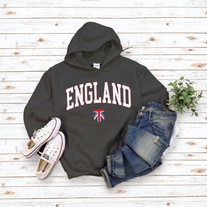 England Hoodie Sweatshirt, Cool Comfort England Sweater, English United ...