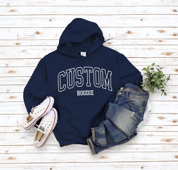 Custom Hoodie, College Letters Sweatshirt, Personalized University