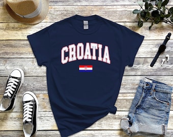 Croatia Shirt, Cool Comfort Croatia TShirt, Croatia Tee with Flag S-5XL Unisex