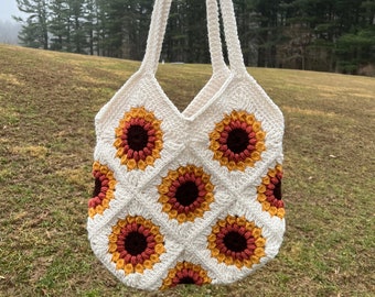 Sunflower Crochet Bag