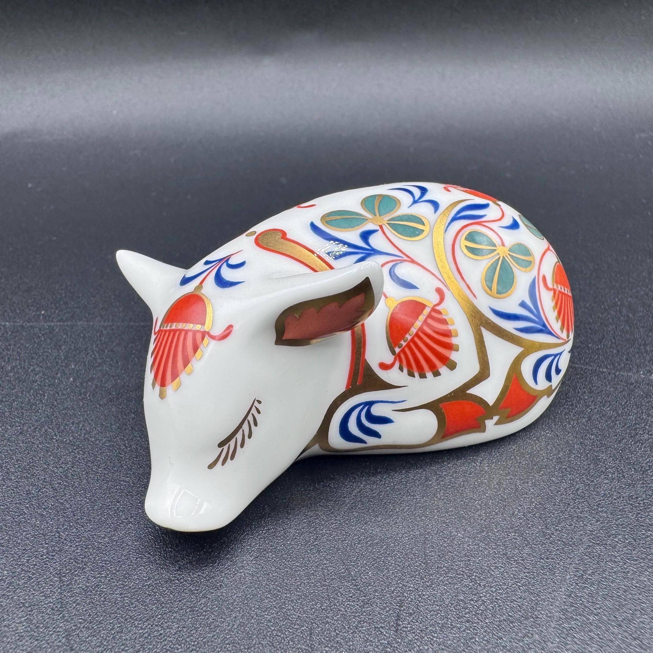 Royal Crown Derby Pig - Etsy UK