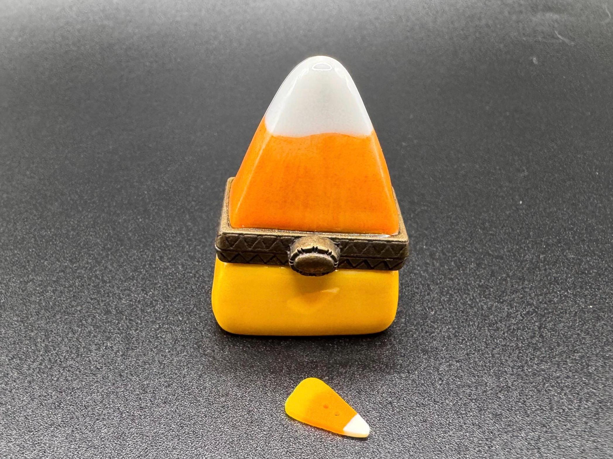 Yellow Orange “Candy Corn” Fall Series PHB Midwest Cannon Falls Porcelain Box