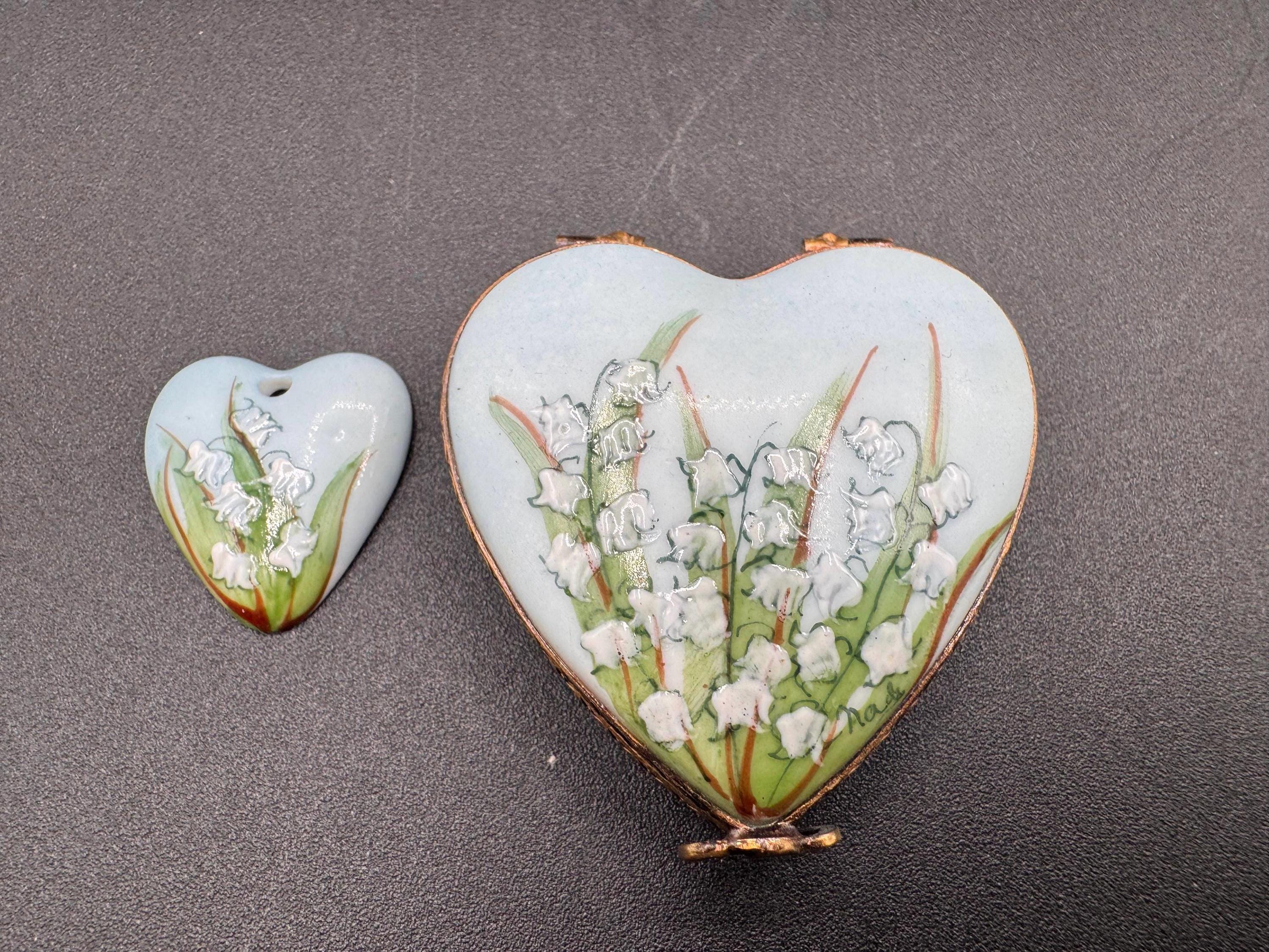 くらしを楽しむアイテム Limoges Etsy - Lilies Box Trinket アンティーク雑貨