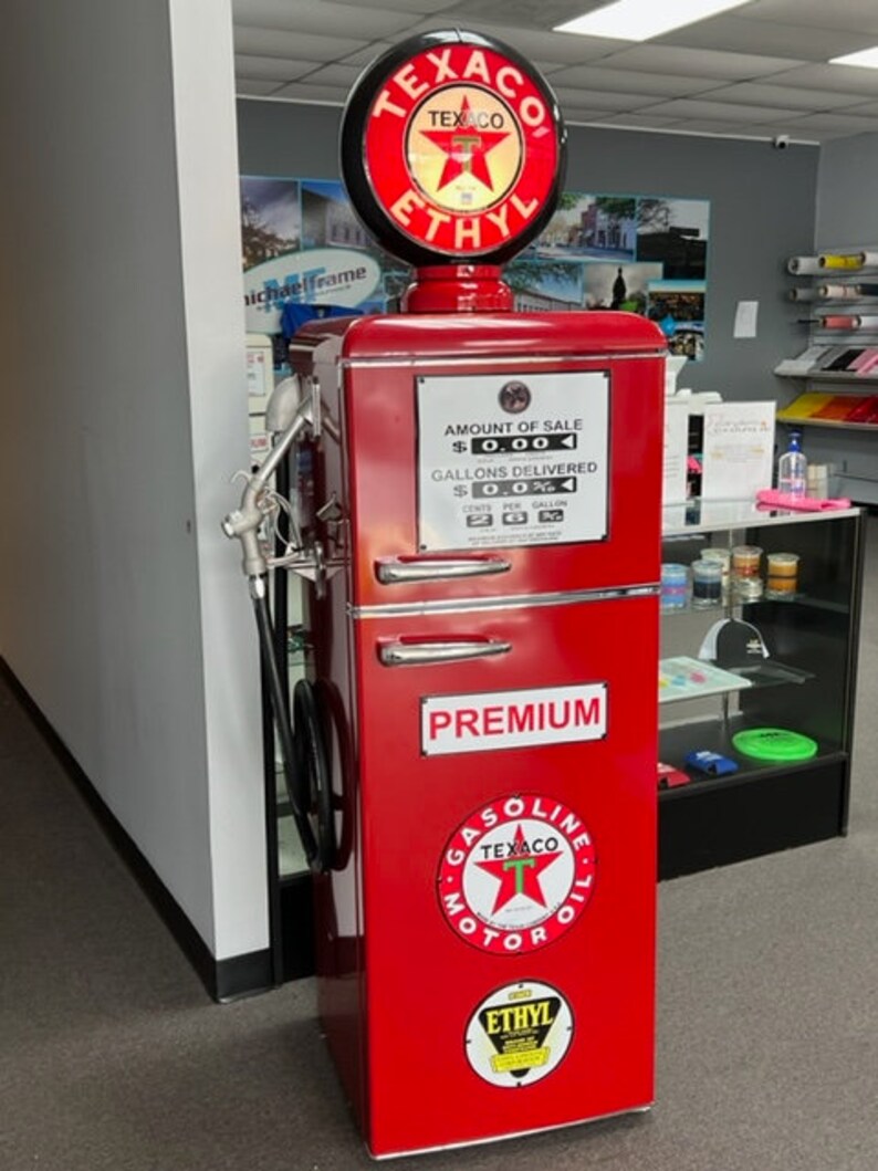 Texico Vintage Gas Pump Refrigerator Etsy