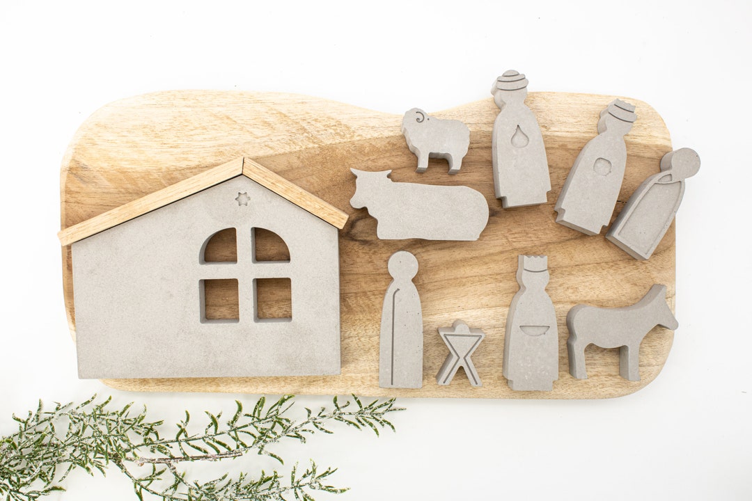 Mini Weihnachtskrippe Set In Einer Blechdose Tragbare