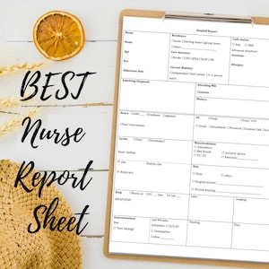THE BEST Medsurge Nurse Report Sheet!!