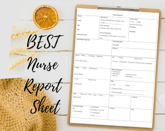 THE BEST Medsurge Nurse Report Sheet!!