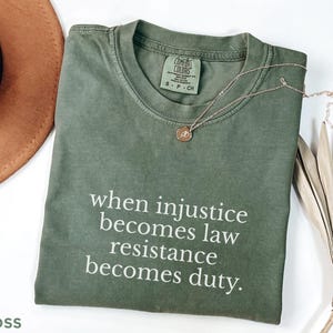 Resistance Becomes Duty Shirt, Civil Rights Protest Tee, Resistance Shirt, Political Activist Tee, Comfort Colors Resist Shirt, Anti-Fascism