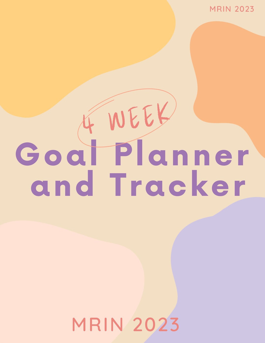 Trendy 4-week Goal Planner and Journal Workbook - Etsy
