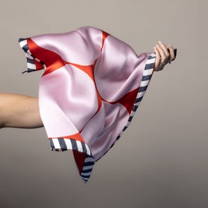 The Princess and the Pea - handprinted silk scarf
