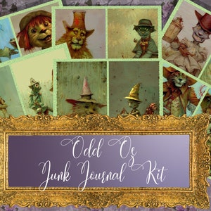 Wizard of Oz Digital Junk Journal Kit - Printable Pages, Fantasy Supplies, Scrapbooking, Junk Journaling