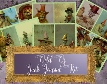 Wizard of Oz Digital Junk Journal Kit - Printable Pages, Fantasy Supplies, Scrapbooking, Junk Journaling