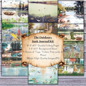 Printable  Junk Journal Kit | DIY Junk Journal Kit | Making a Junk Journal | Junk Journal Printable Kit | Digital Kits For Junk Journal