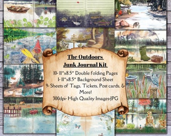 Printable  Junk Journal Kit | DIY Junk Journal Kit | Making a Junk Journal | Junk Journal Printable Kit | Digital Kits For Junk Journal