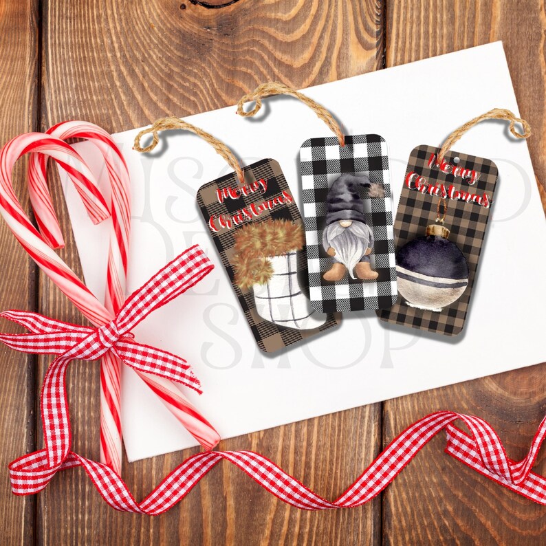 Printable Buffalo Plaid Gift Tags Hang Tagschristmas Gift - Etsy