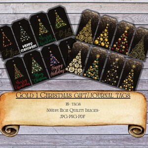 Printable Christmas  gift tags, Hang tags,Christmas gift tags, junk journal tags, digital gift tags , printable ephemera, gift wrapping