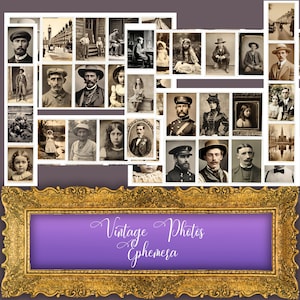 Alte Vintage Ephemera Fotos für Junk Journaling und Scrapbooking |Sofortiger digitaler Download | Antike Fotos von Kindern | Druckbare Bilder