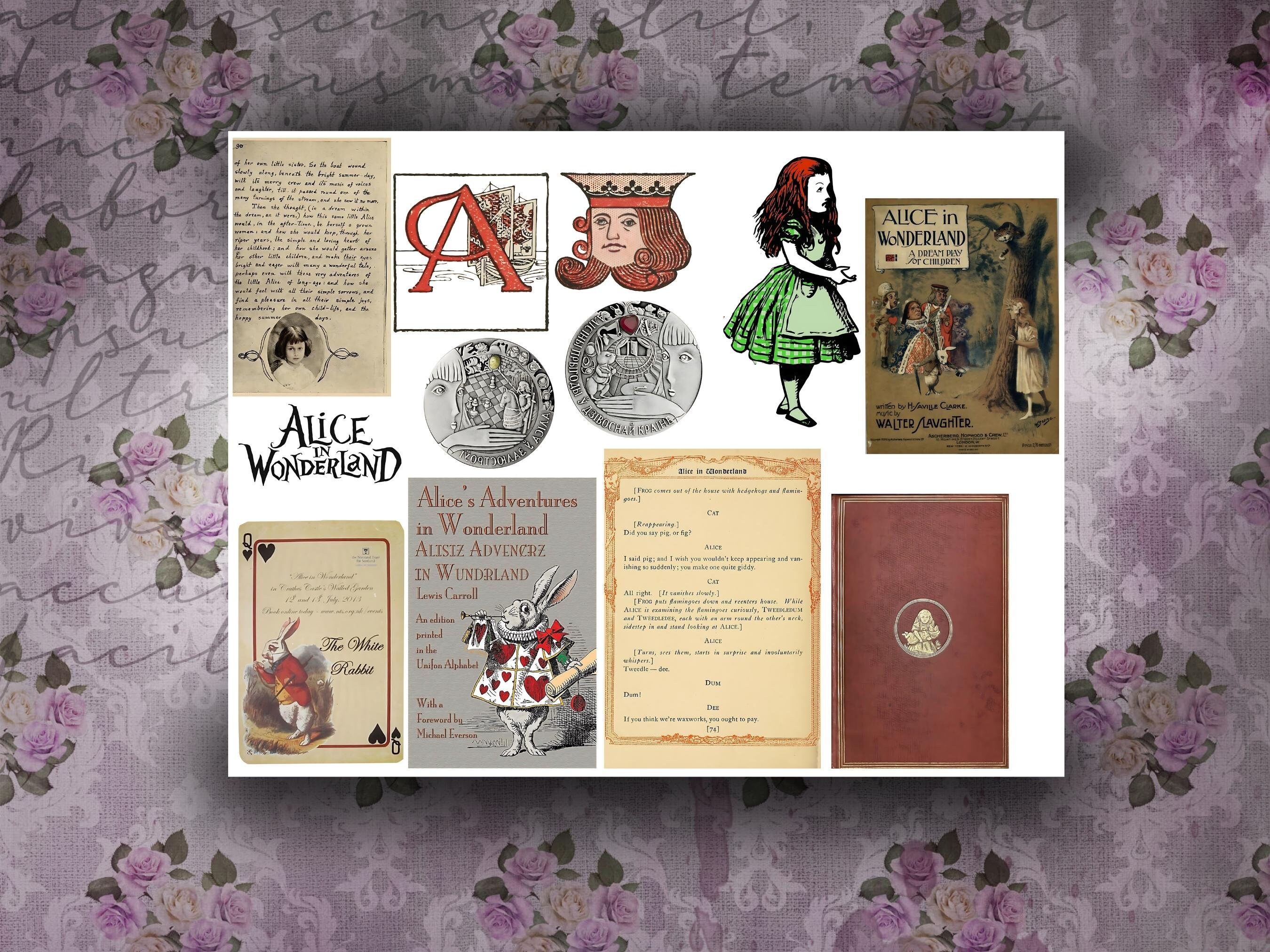 Alice in Wonderland Collage Sheet Pack Vintage Alice in - Etsy Canada