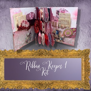 Ribbon keeper Ephemera Aufbewahrungsbuch | Junk Journal Zubehör | Verschönerungsaufbewahrung