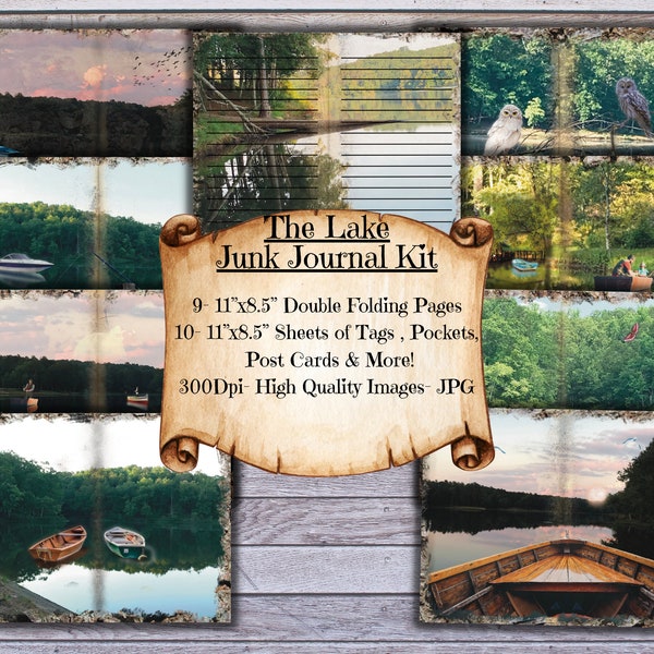 Printable junk journal kit | junk journal tools | junk journal supply | junk journal digital | scrapbook supplies | junk journal pages