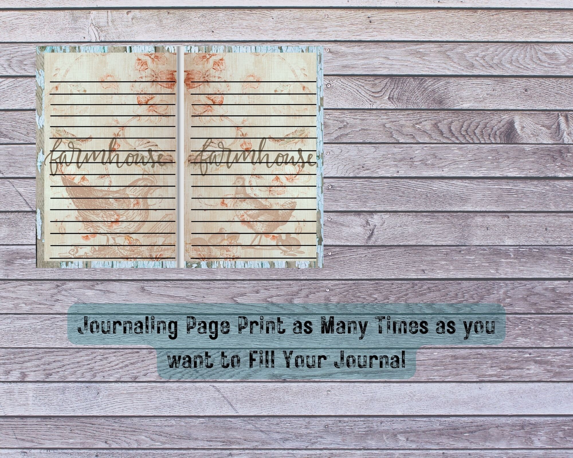Printable Farmhouse Junk Journal Kit Instant Download - Etsy