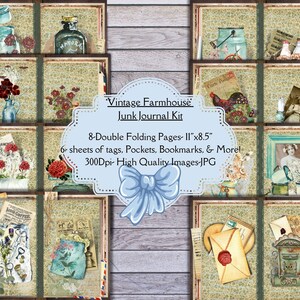 Digital Junk Journal Kit Printable, junk journal digital kit, junk journals printables, junk journal signature, junk journal diy kit