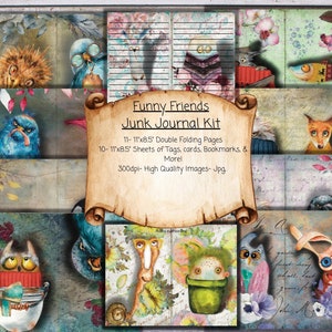 Printable Junk Journal Kit | Junk Journal Kit Digital | Junk Journal Downloads | Cute Junk Journal | Diy junk Journal Printable Kit