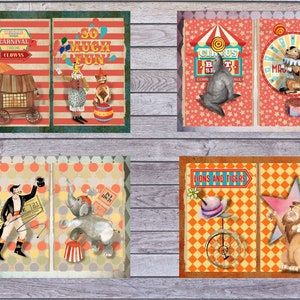 Vintage Circus Junk Journal Kit, Printable, Digital Download, Instant Download, Digi Kit ...