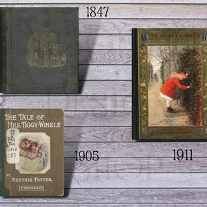 Printable Vintage Childrens Books, Book Covers, Vintage Ephemera, Book Lover Gift, Book Pages ...